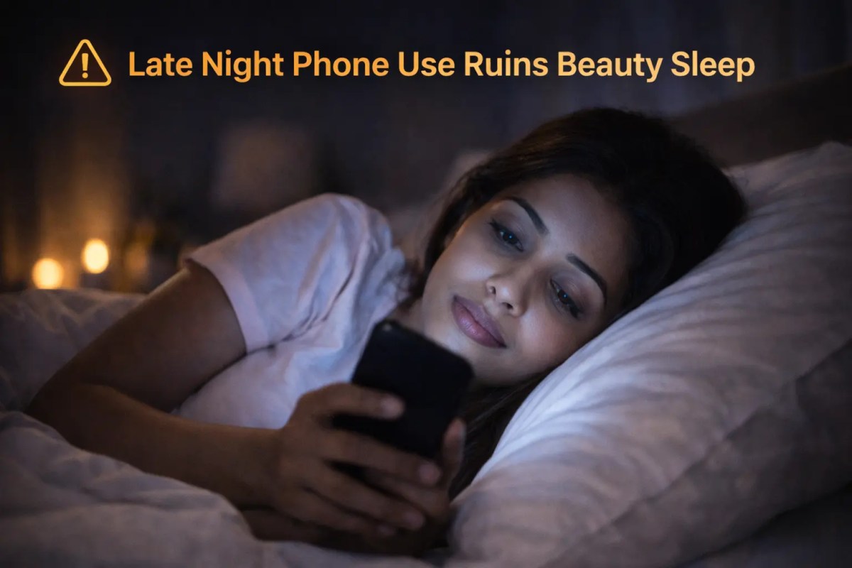 Raat me mobile phone use karne ka effect beauty sleep par
