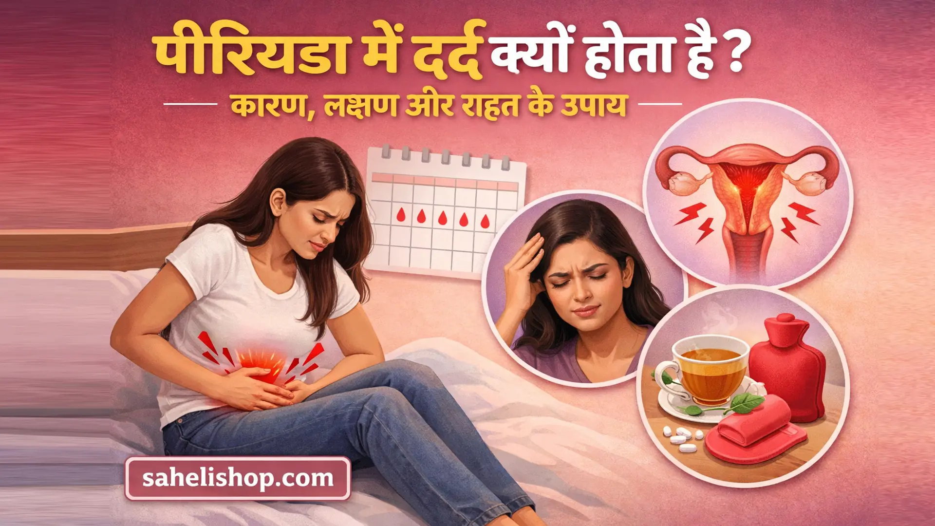 पीरियड में दर्द क्यों होता है? – कारण, लक्षण और राहत के उपाय