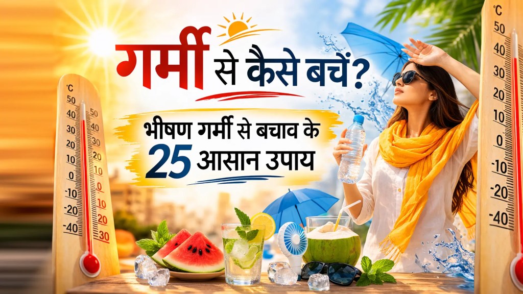 गर्मी से कैसे बचें – लू, डिहाइड्रेशन और थकान से सुरक्षित रहने के 25+ आसान उपाय